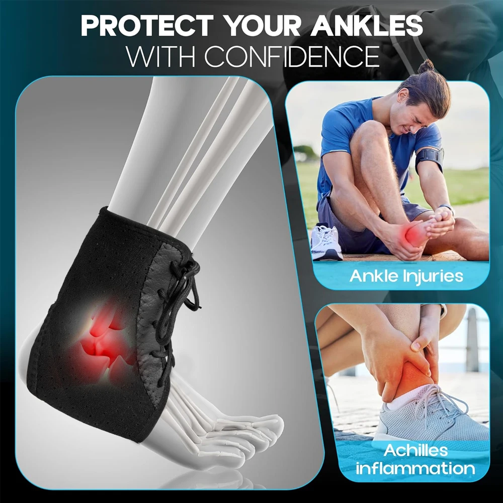 1PCS Lace Up Ankle Brace, Ankle Pain Relief Support for Men and Women, Ideal for Sprains, Strains, Arthritis