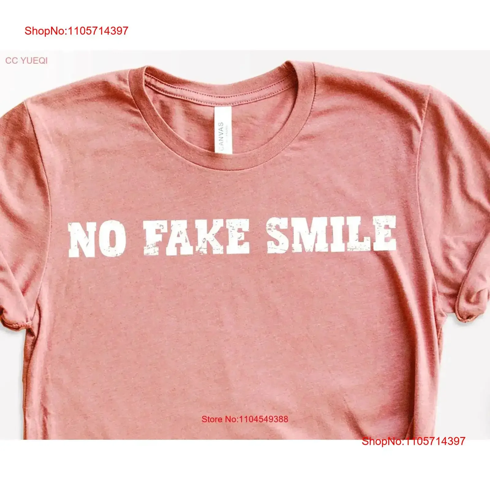 No Fake Smile T Shirt Don't Cry Because It's Over If It Involves Smiling I'm not Going Ideal for Introverts vintage Washed
