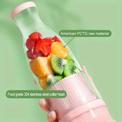 Electric Juicer Cup 6 Blades Blender Milkshake Machine USB Portable Fruit Milk Mixing Tool Mini Fresh Juice Blender Sport Bottl