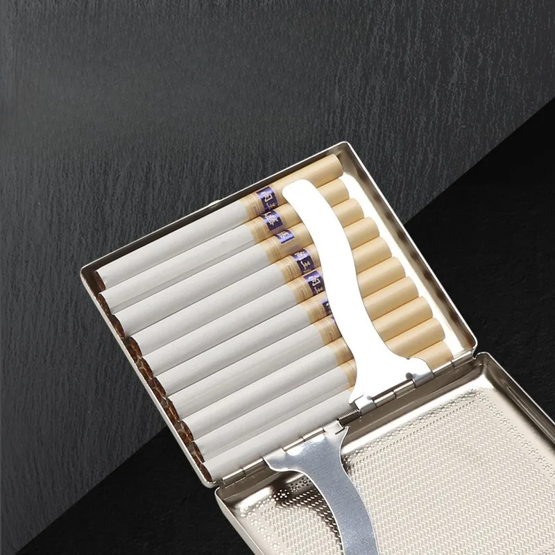 New Metal 20 Pack Thick Pack Men's Personalized Creative Flip Cover Portable Floating Carving Floral Cigarette Box
