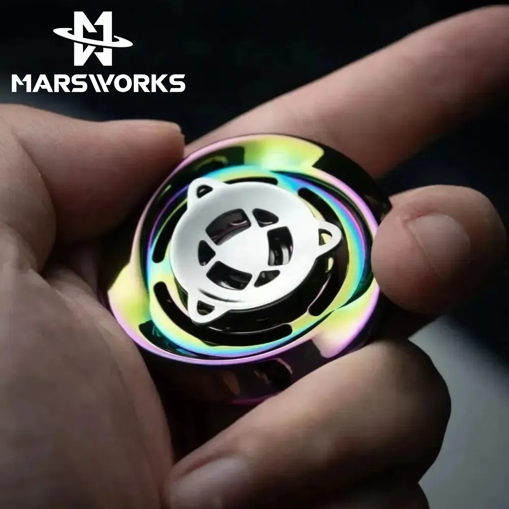 MarsWorks EDC Fidget Slider Stress Relief Toy 316 Stainless Steel Gyro Office Desk Fidgeting Spinners Original Design
