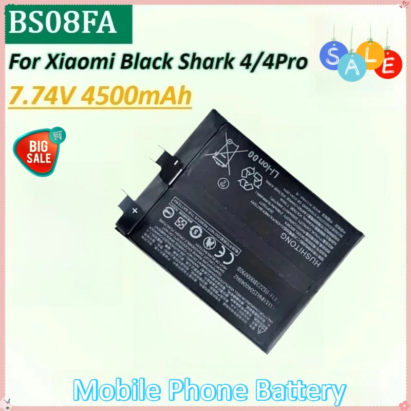 

BS08FA 7.74V 4500mAh High-Capacity Mobile Phone Battery for Xiaomi Black Shark 4/4Pro Phone High Quality Replacement Batteries