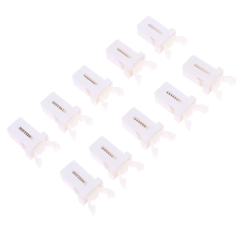 10 stks Prullenbak Plastic Slot Zelfsluitende Schakelaar Vervanging Catch Compatibel Touch Deksel Bin Klink Zwart Wit Reparatie clip