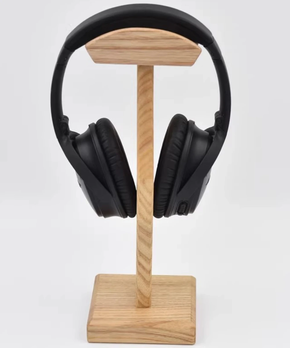 Soild Wood Headphone Stand Custom Manchurian Ash Double Arc Pillow Airpods Max Display Stand Headset Protective Support Plate