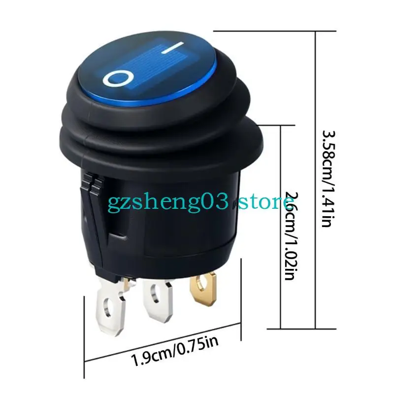 U75C Prático IP65 Black Disposition Switches 220V 16a para o ambiente úmido Uso diário