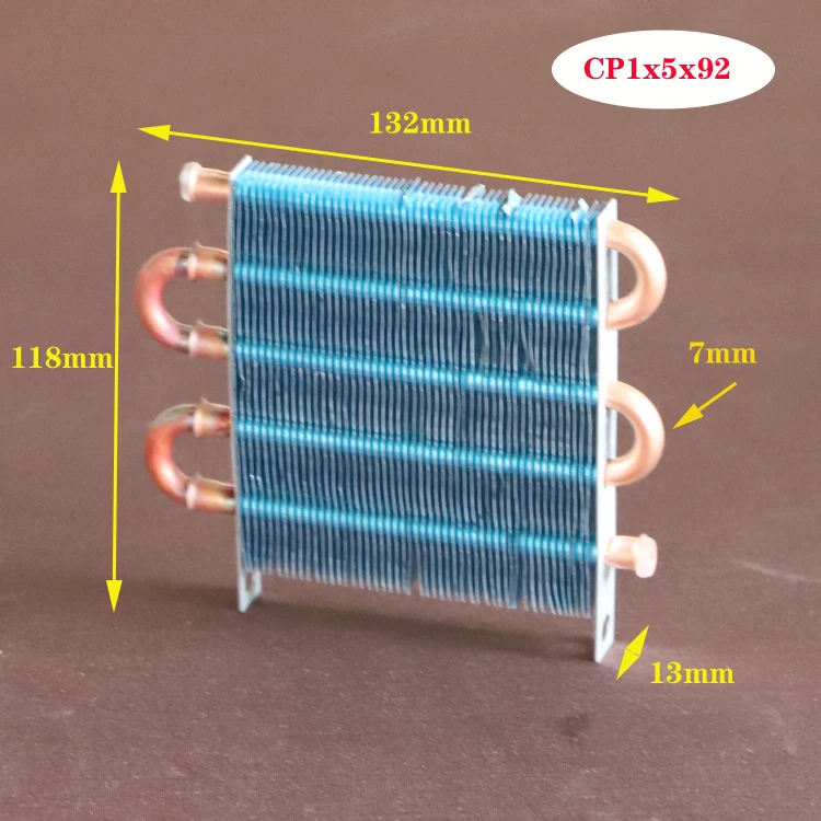 CP1X4X92 Mini Condenser Mini Radiator Copper Tube Fin Evaporator Welding Machine Oxygen Machine Water Cooling Exhaust