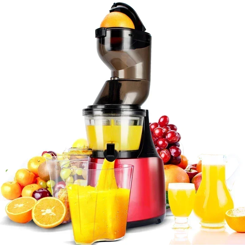 New Large-caliber Commercial Juicer Juicer Household Automatic Fruit And Vegetable Juicy Residue Separation Slow Juicer