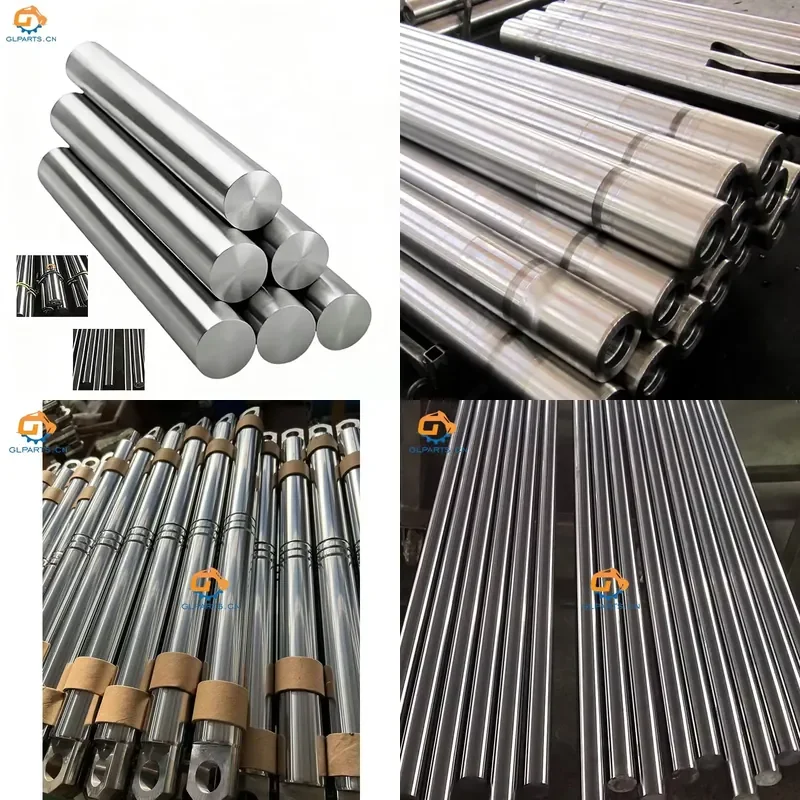 Factory Custom CK45 F7 Forged Steel Round Bar Steel Bar Chrome Plated Rod for Hydraulic Cylinders