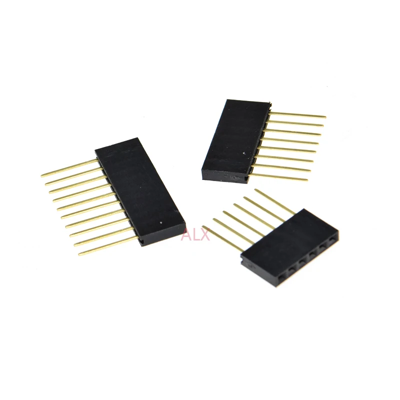 20 sztuk 8/10 PIN jeden rząd prosto trzpień żeński nagłówek 2.54MM PITCH PIN długi 11MM złącze paska gniazdo 1X6 1x8 1x10 6P/8P/10P — zdjęcie 4