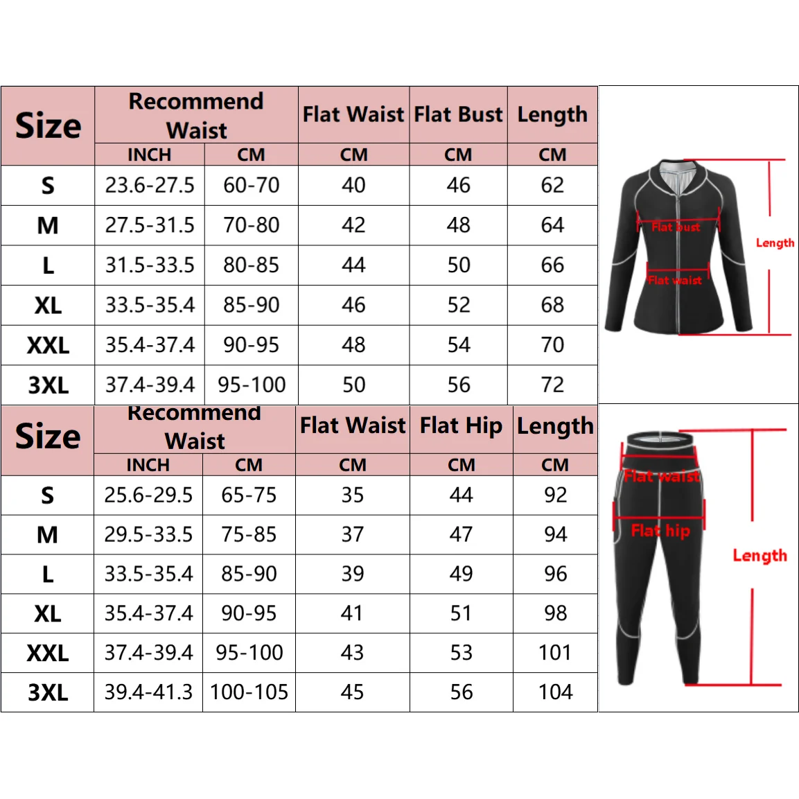 Sauna Sweat Suits Polymer Sweat Suit Waist Trainer Suits Hot Sweating Jacket Leggings Fat Burn Suit Weight Loss Corset Top Pants