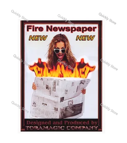 Fire Newspaper by Tora Magic Magic tricks (Instant Download) Quickly send