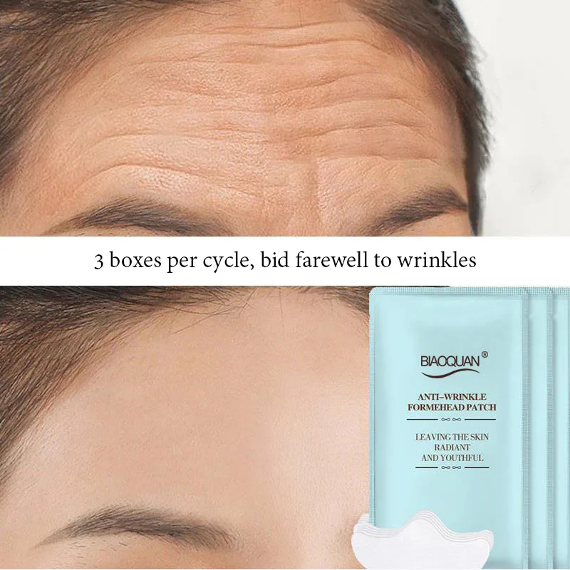 30pcs Anti-wrinkle Forehead Line Wrinkles Removal Gel Patch Firming Mask Frown Stickers Anti-aging Moisturizng Face Skin Care