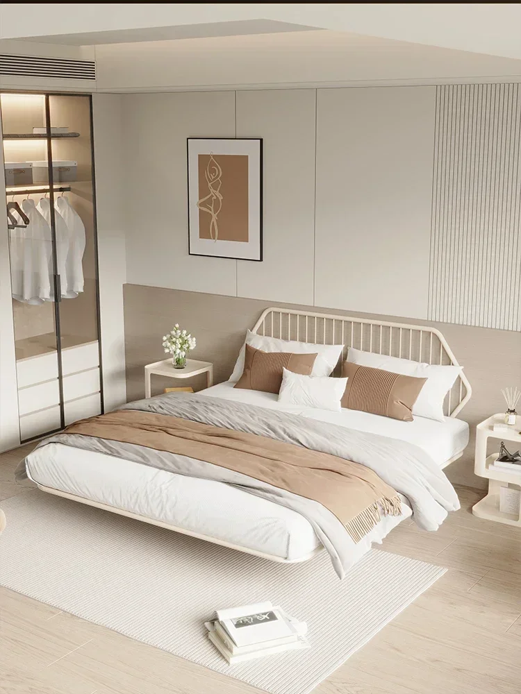 Advanced iron frame bedside bed, modern simple single double bed, small-sized wrought iron bed, durable and long-lasting