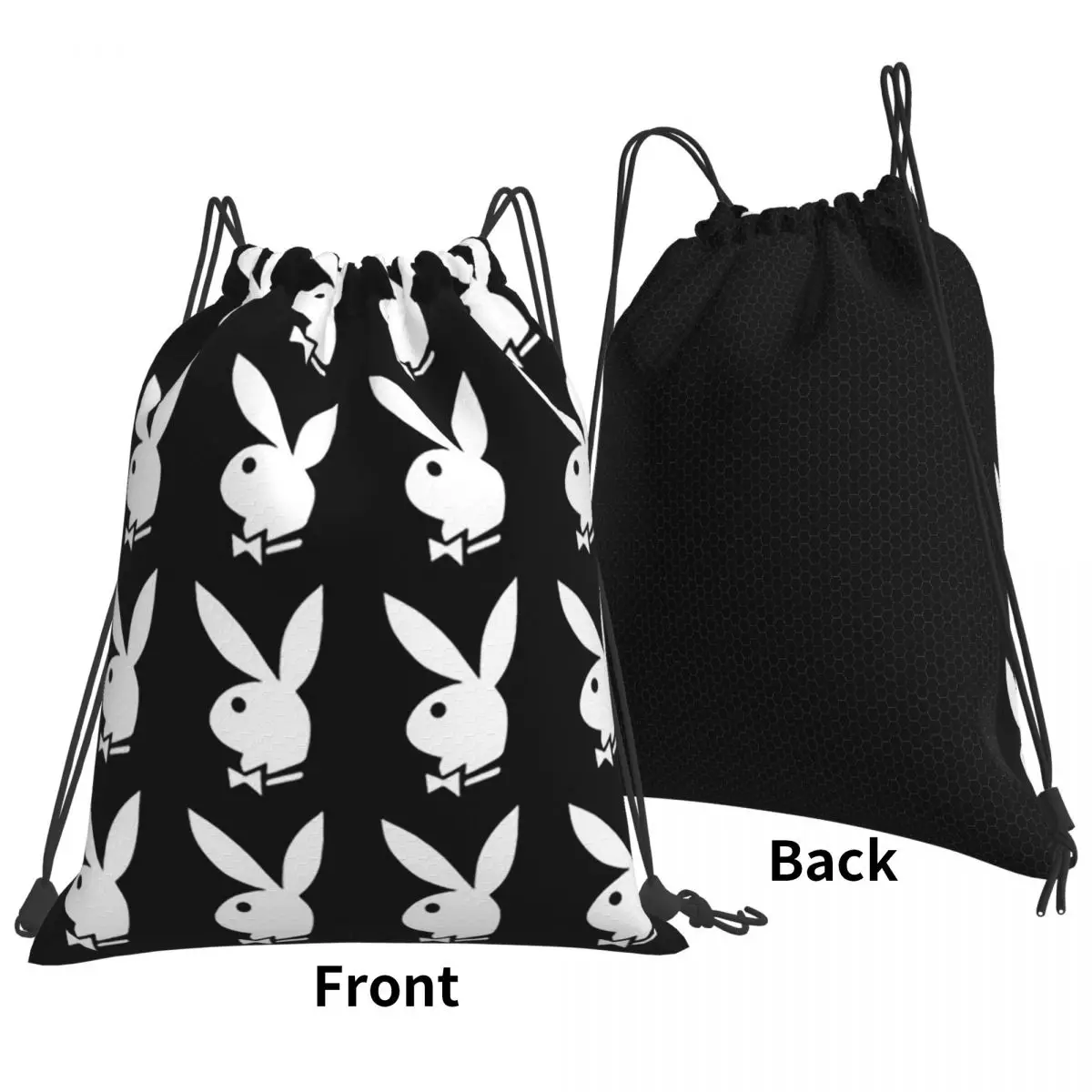 Y2k Bunny Design Backpacks Multi-function Drawstring Bundle Pocket Sports Bag Book Bags for Man Woman School