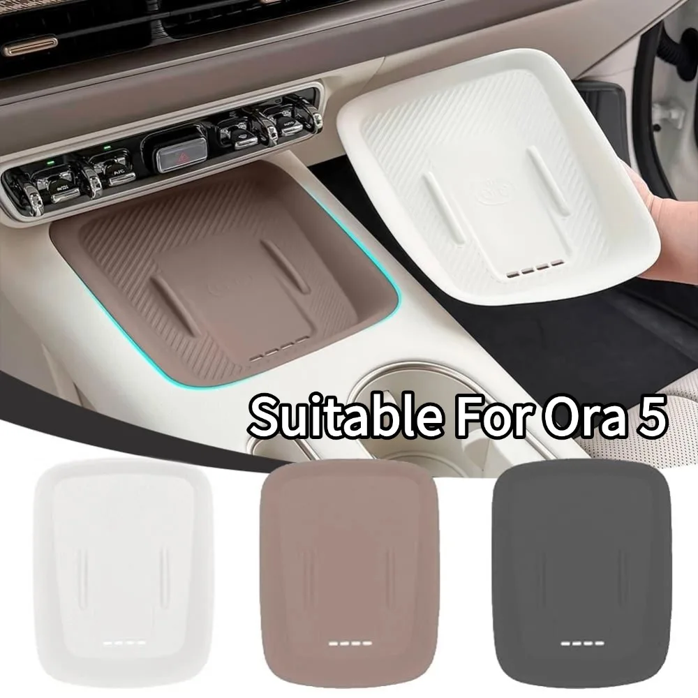 Silicone Dustproof Mat For GWM ORA 5 2026 Wireless Charging Pad Car Interior Accessories Car Central Control Phone Pad