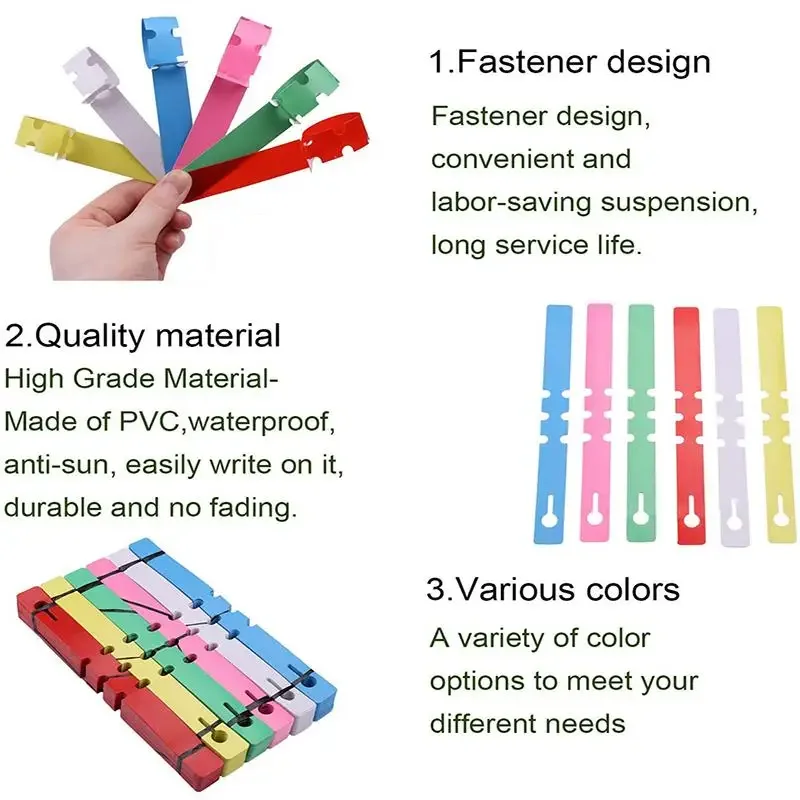 Plant Markers for Nursery Flowers, Hanging Tags, Label Tools, Garden Supply, 20x2cm, 3 Pcs, 10 20Pcs