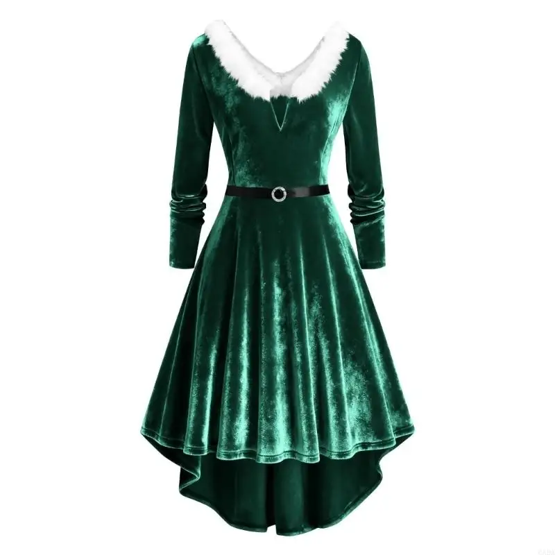 Robe Mère Noël à Franges Femme – Modèle Rouge – photo 4