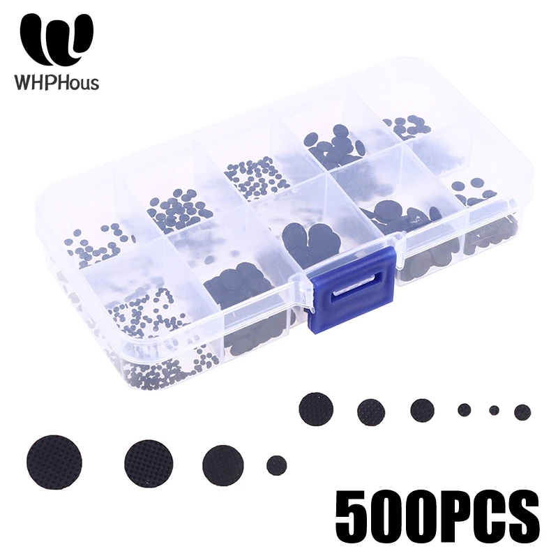 Condutora Silicone Pads para Controle Remoto ir Botões de Borracha Condutora Kit de Reparação 1.8 Mm8 mm Tamanhos Diferentes 500 Pcs