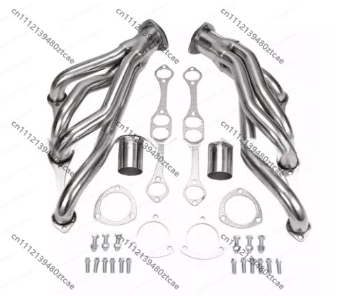 Automotive Stainless Steel Exhaust Manifold Header Heat Resistant Exhaust Replacement Pipe For Modified Vehicle Engine