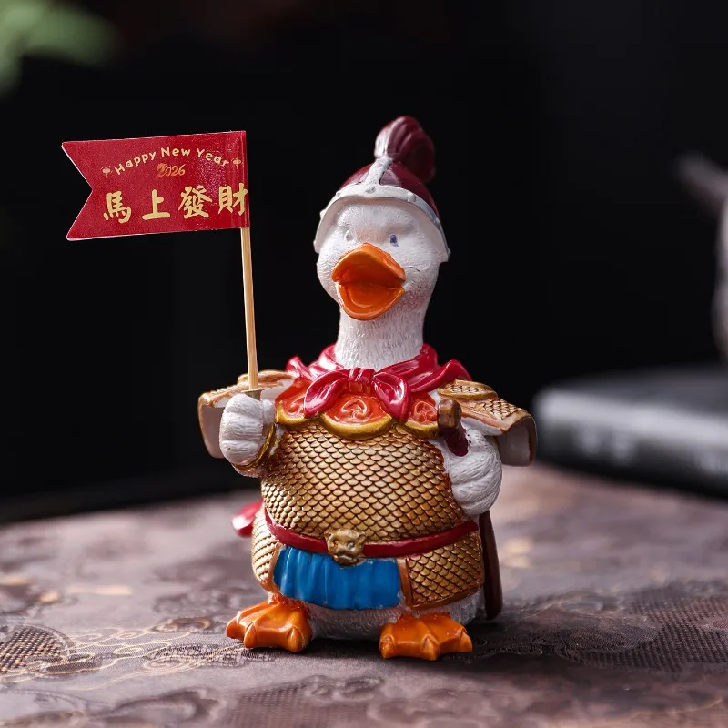 Handmade Yixing Zisha Lucky Duck Tea Pet Color Changing Figurine Home Office Decor Gift Box Kung Fu Tea Set