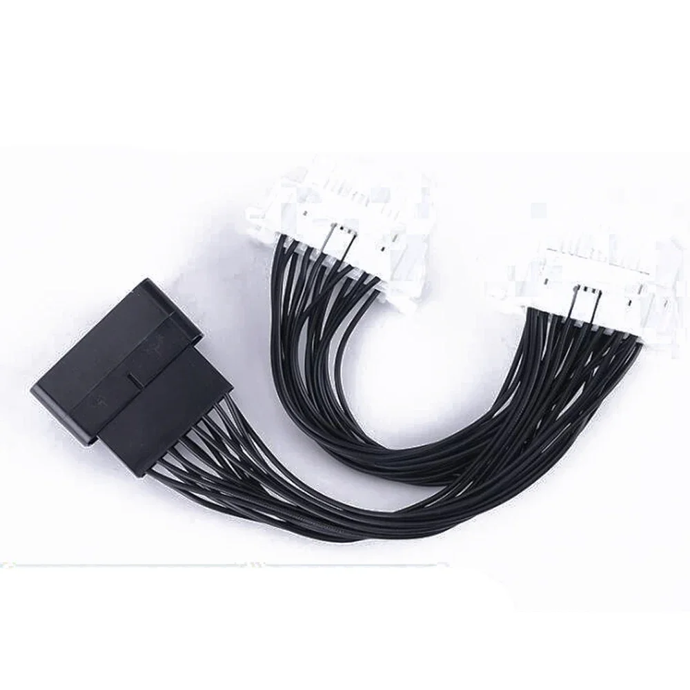 1PCS Female Y Splitter Elbow Extension Connector Cable for ELM327 CDP tire OBDII OBD 2 OBD2 16 Pin ELM327 Male To Dual