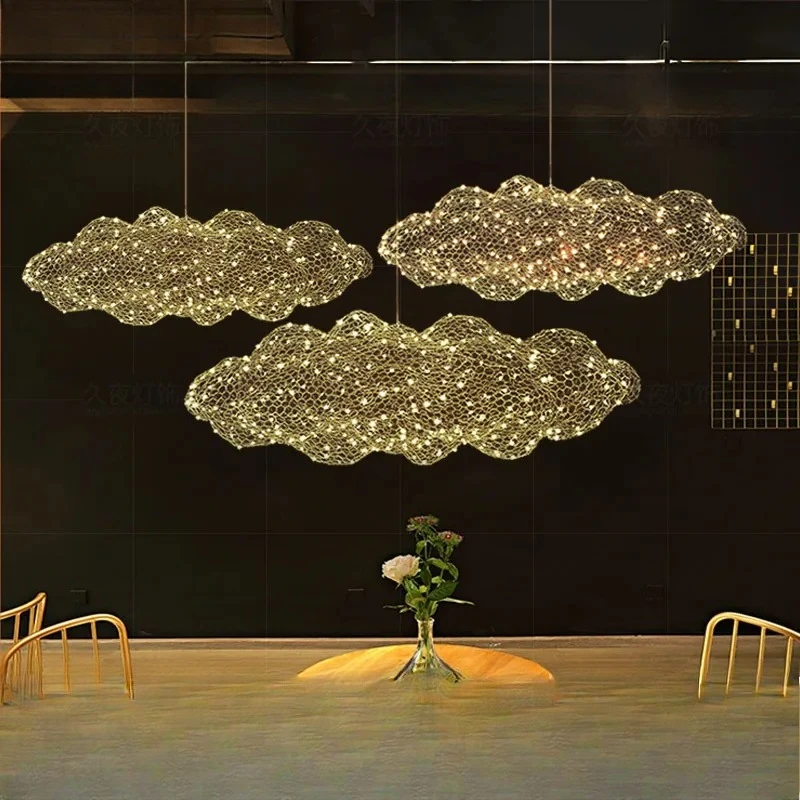 Industrial Pendant Lamp Creative Barbed Wire Cloud Chandelier Store Commercial Coffee Western Restaurant Bar Internet Cafe Hall