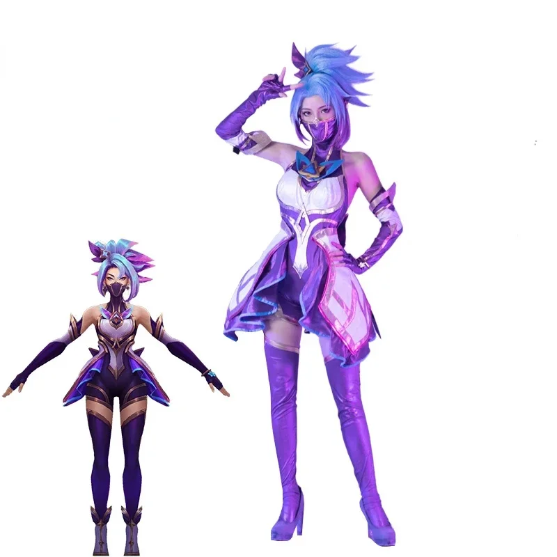 

LOL Star Guardian Akali Cosplay Costume Game LOL AKALI Women Cosplay Outfit Fullsets LOL Sexy Halloween Cos Costume