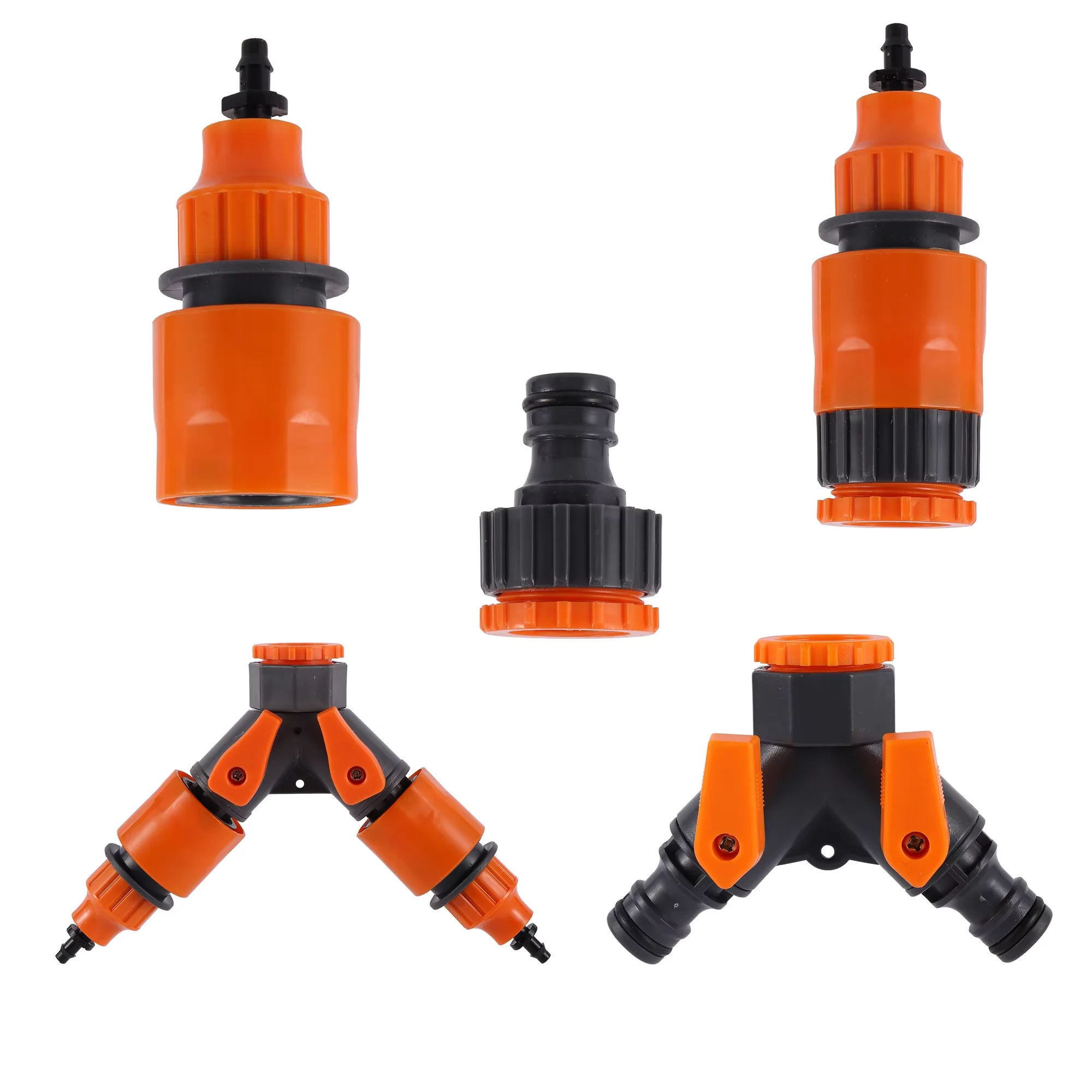 Adaptateur de robinet à connecteur rapide pour lavage de voiture, Irrigation de jardin, Valve de séparation de Type Y à 2 voies, raccords de tuyaux 4/7mm 8/11mm