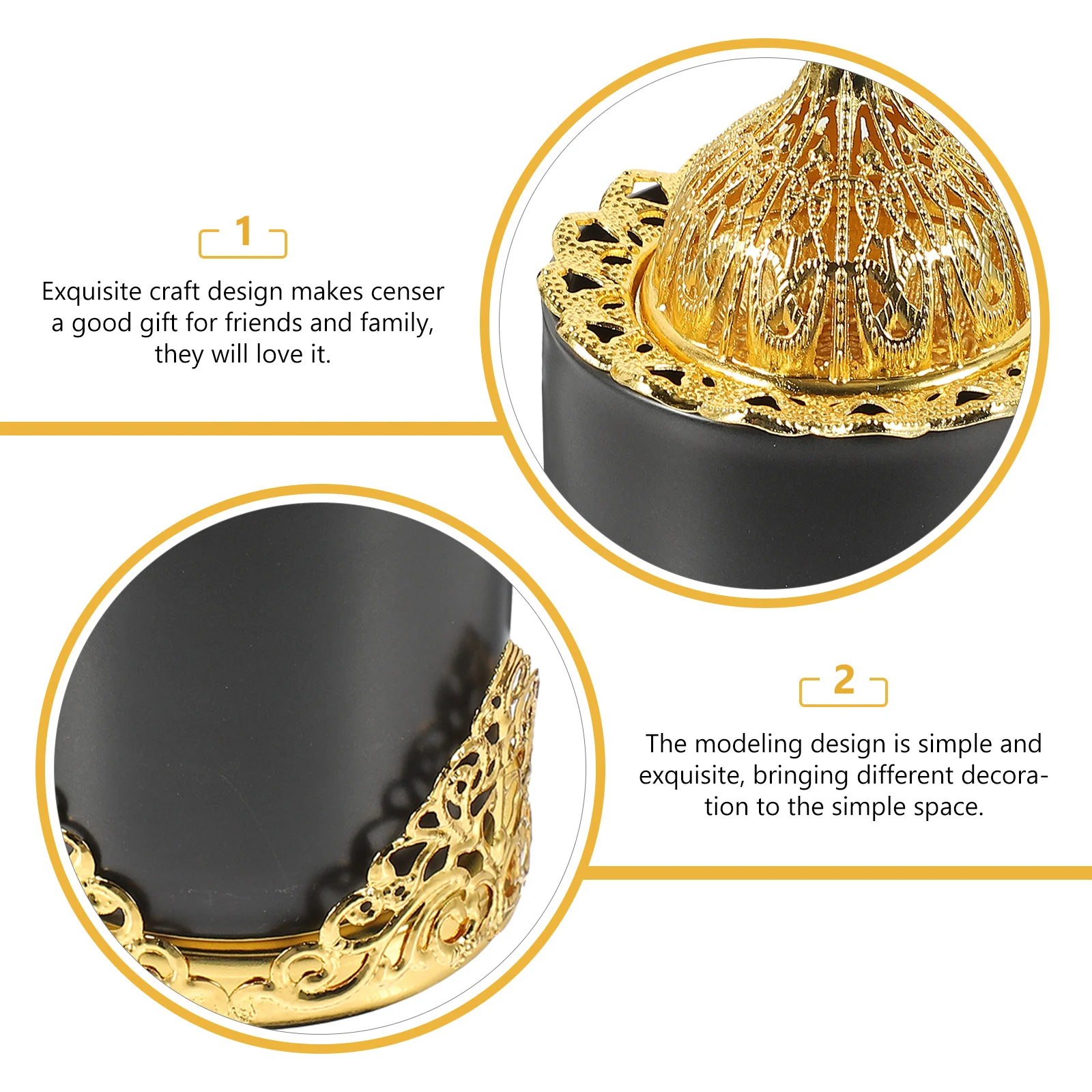 

Incense Burner Ceramic Censer Exquisite Craft Design Aroma Therapy Perfect Gift Home Office Library Meditation Room Simple