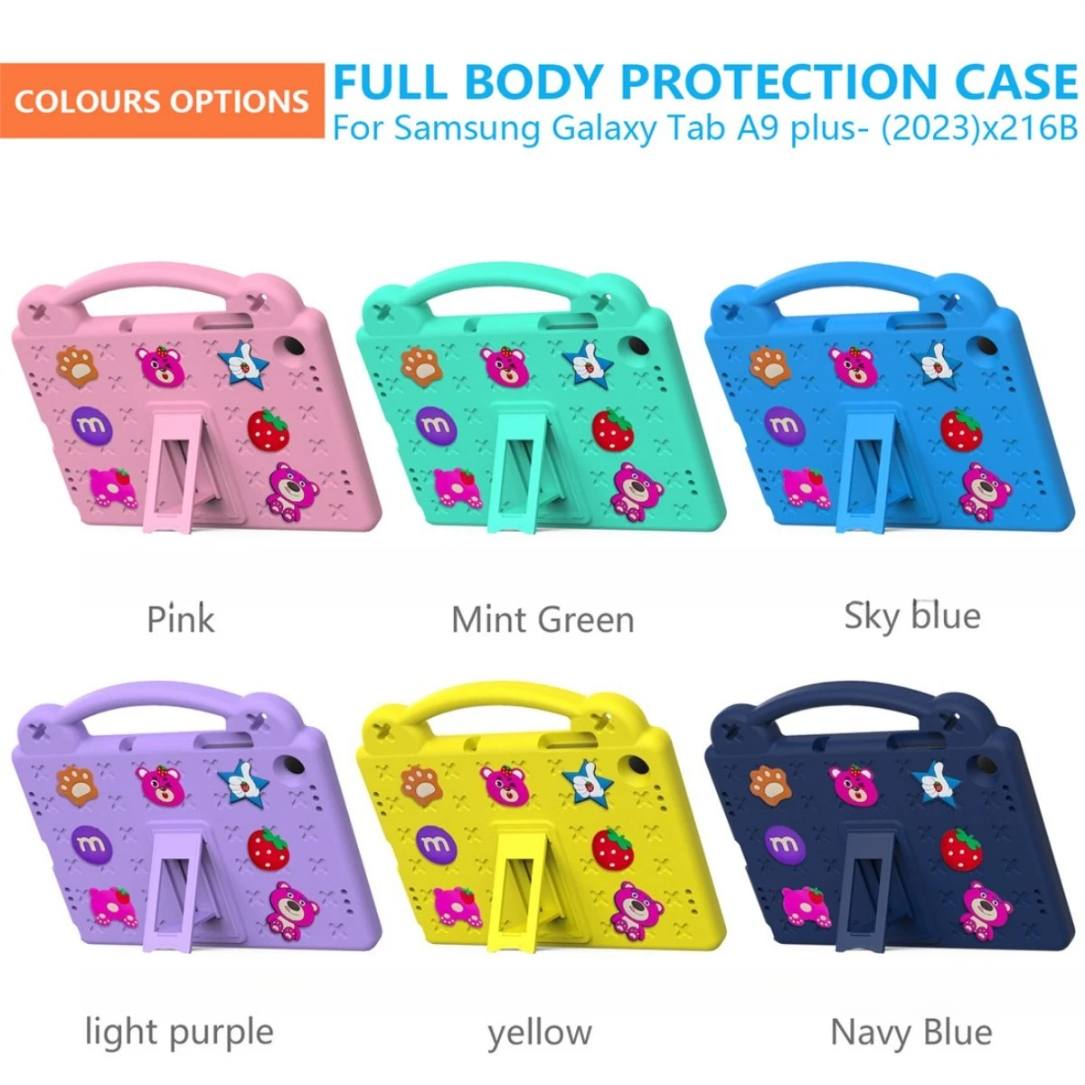 

Чехол из ЭВА для Samsung Galaxy Tab A9 Plus 11 2023, X216B/A11 Plus (2025), кронштейн с амортизатором, защитный чехол для портативного планшета