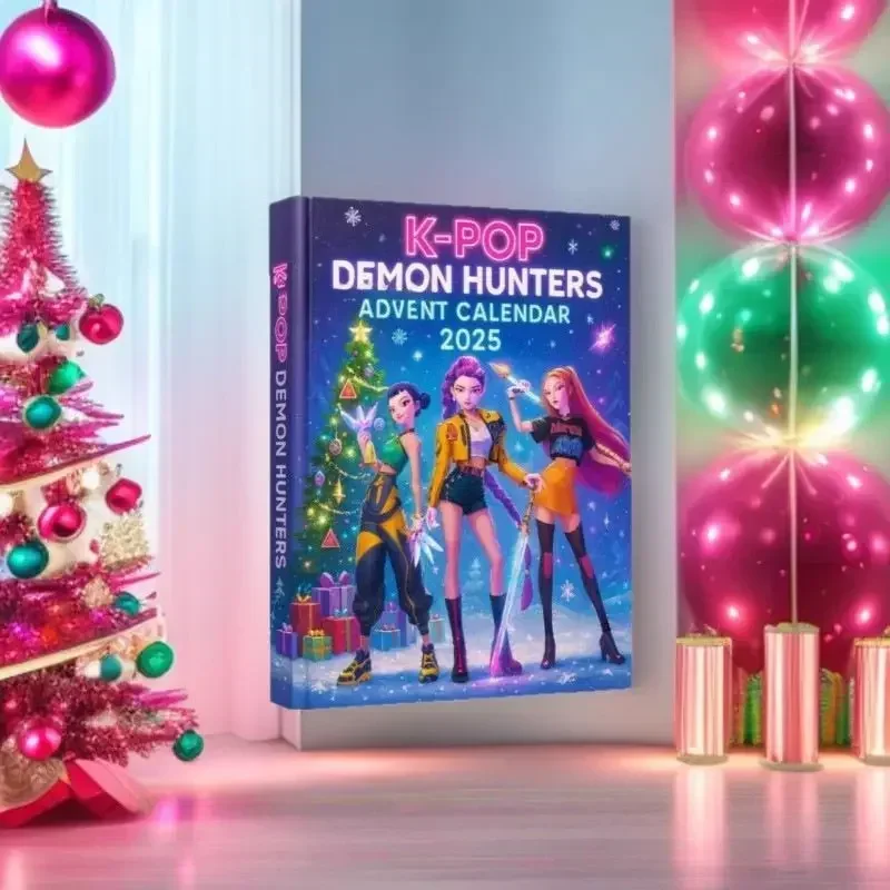 -& #   Calendario de Adviento Kpop Demon Hunters Huntrix Rumi Zoey SAJA Boys Derpy Tiger decoración de Año Nuevo juguetes de cuenta regresiva de Navidad regalos
