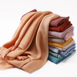 Square Scarf  Solid Color Cotton Linen Muslim Hijabs Scarves Cotton Plain Turban Head Wraps Fashion Head Wrap Headscarf New