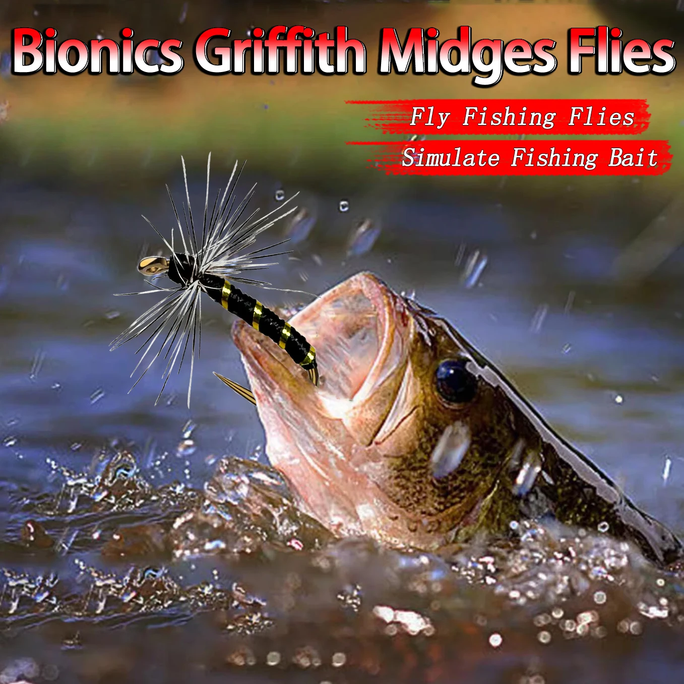 Mosca seca Griffith para trucha y salmón – anzuelos de acero - imagen 3