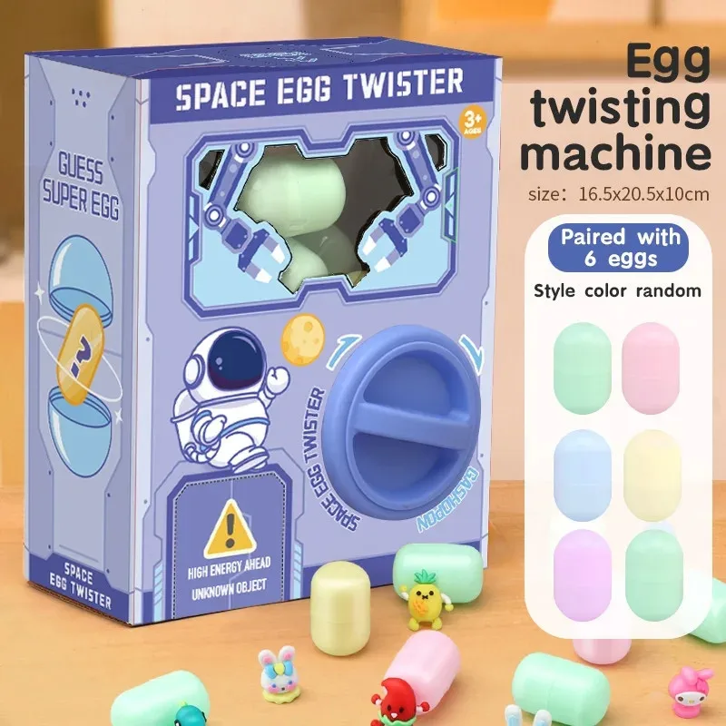 Children Christmas Gift Mini Toy Machine Egg Twisting Machine Household Cartoon Doll Snacks Candy Twisted Egg Blind Box for Kids