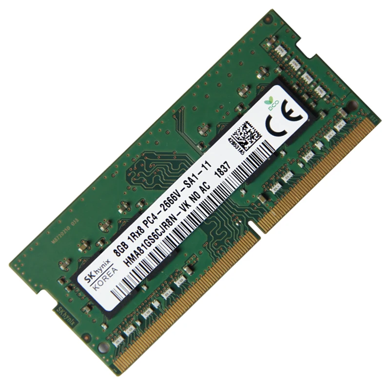 SK hynix DDR4 8GB 2666MHz RAM 1Rx8 PC4 - 2666V 1.2V Memória para laptop SODIMM Mini host