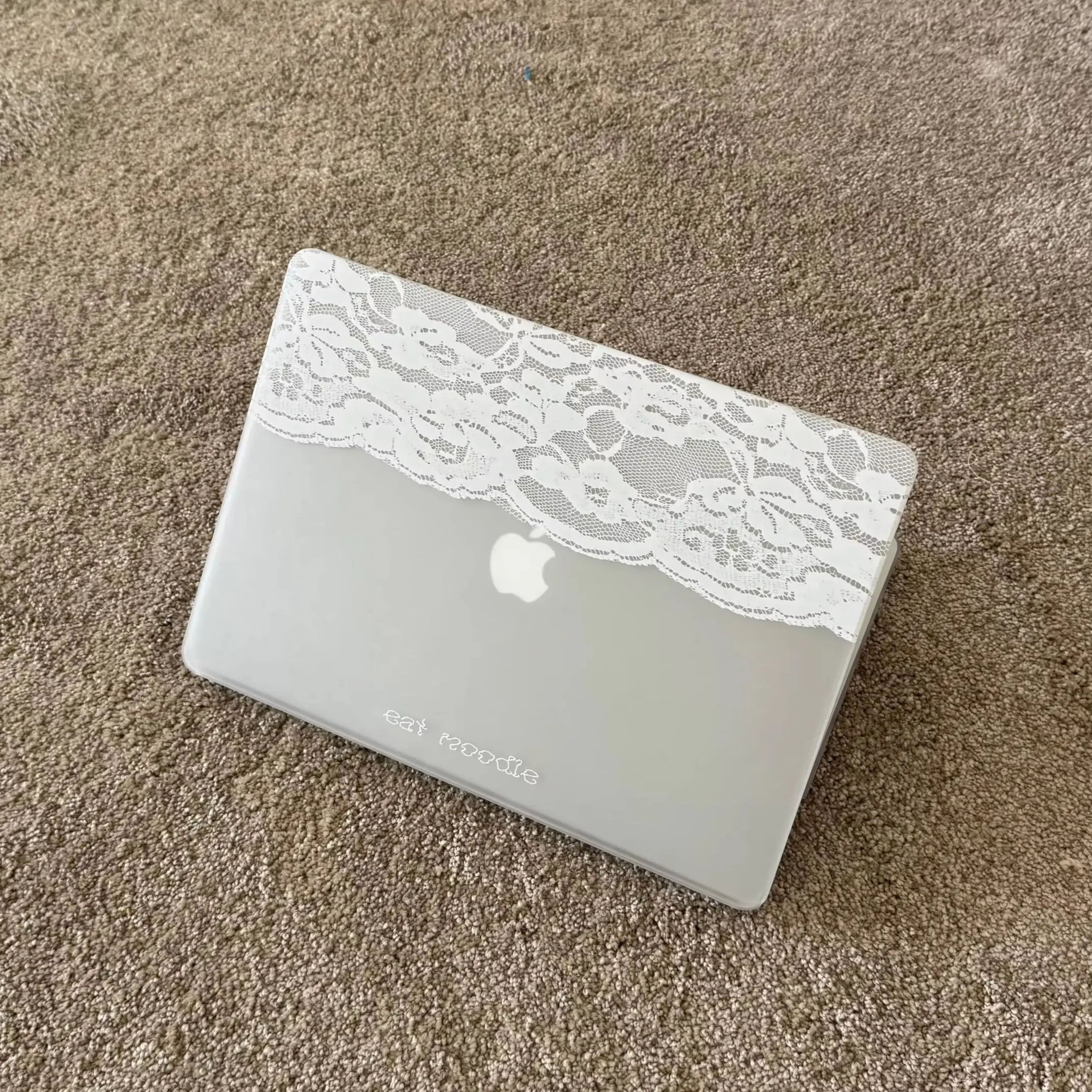Lace Patter Crystal Clear Laptop Case For Macbook 13Neo 2026 A3404 Air 13.6 13.3 M4 15 M3 Pro 13 16 M1 M2 14 Pc Anti-fall Cover