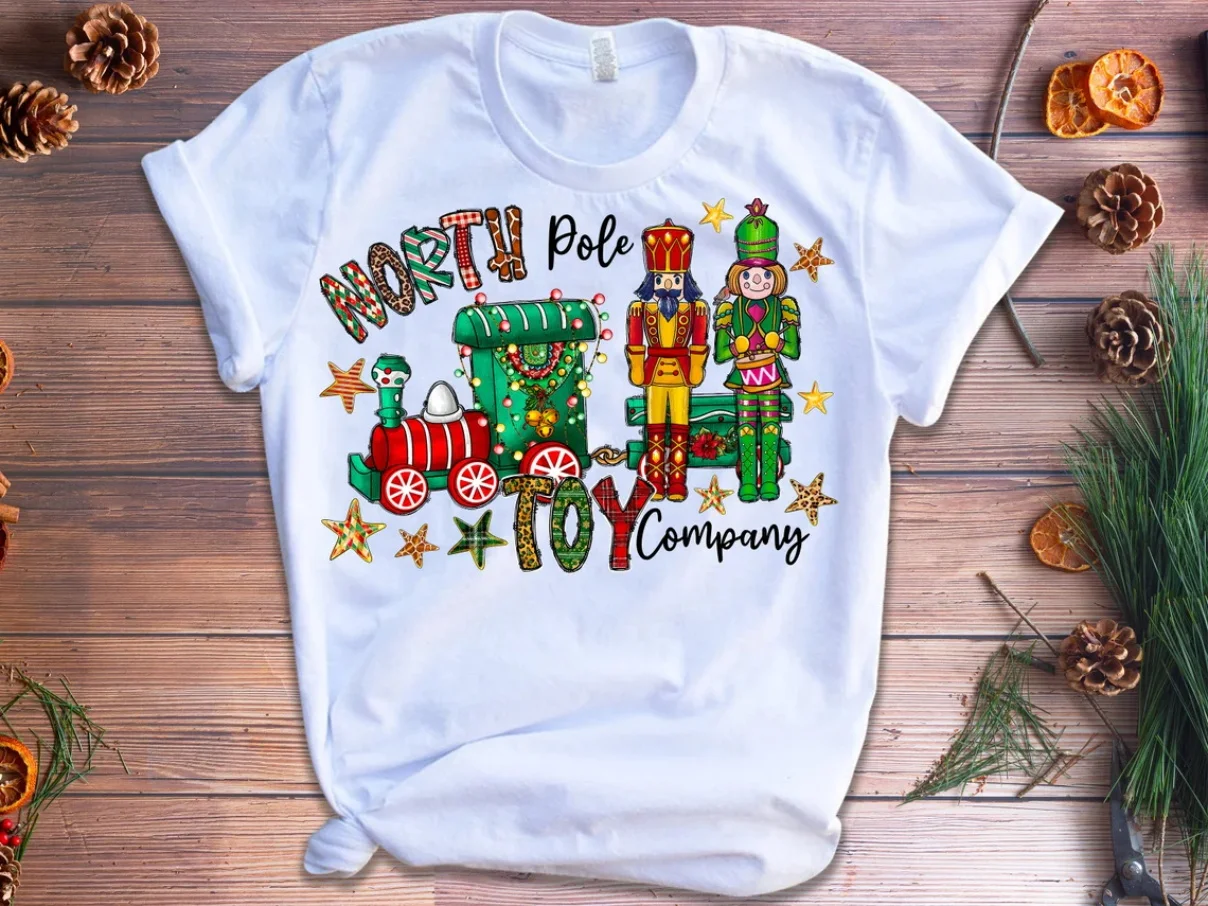 Christmas At The Camp Ground Graphic Print T Shirt Girls Christmas Tree Reindeer Tshirt Women Harajuku Kawaii Clothes T-Shirt