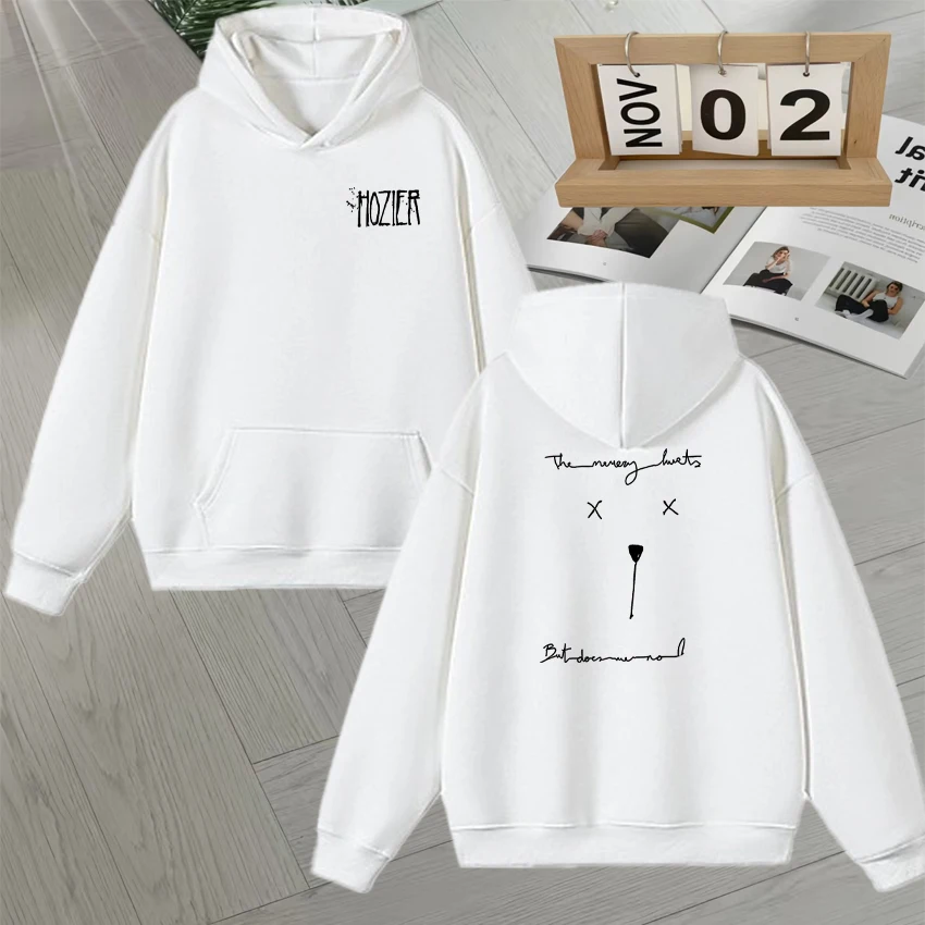 Unreal Unearth Unending Tee Hozier Singer Graphic Double Sided Print Hoodie Autumn Winter Streetwear Sweatshirt Fleece Pullover