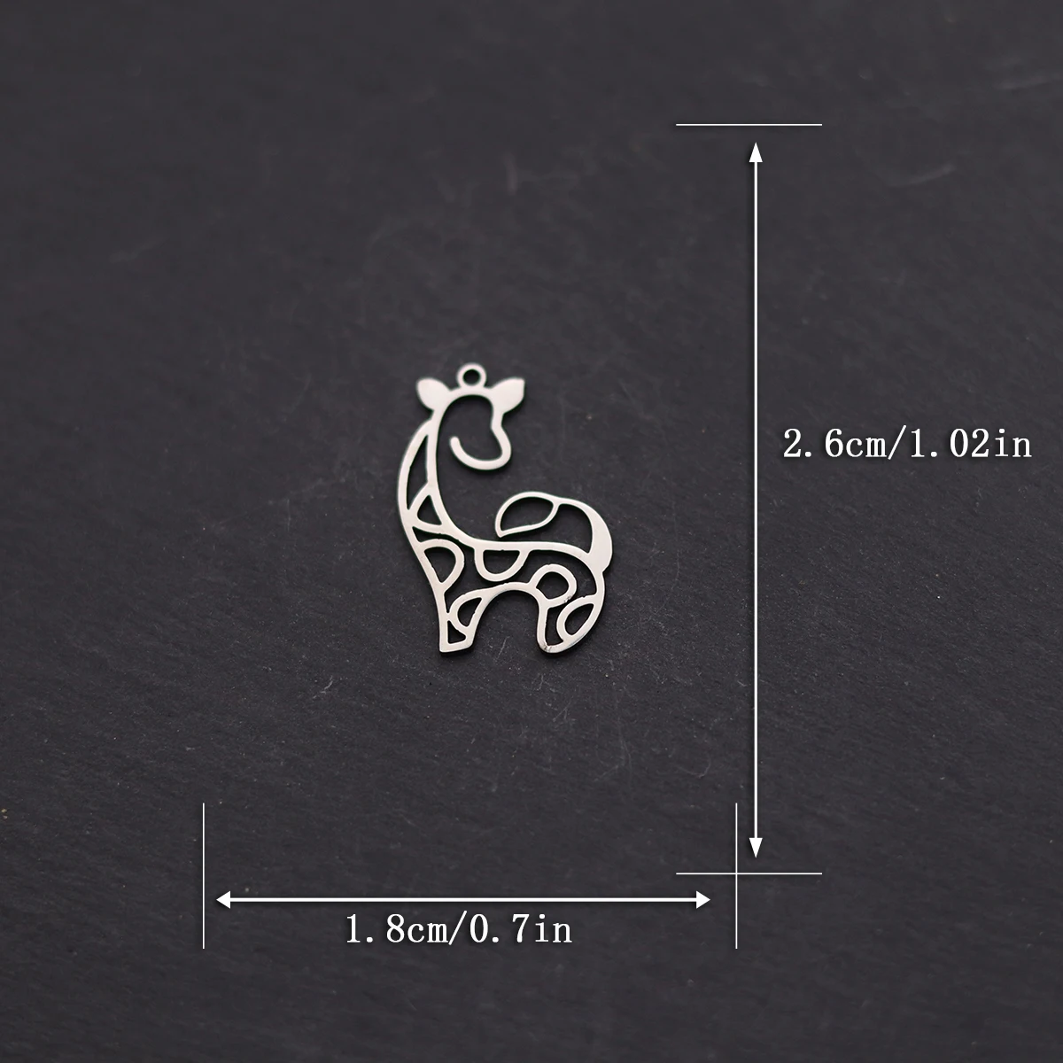 3Pcs/lot Cute Giraffe Deer Charms for Jewelry Making Bracelets Cartoon Animal Stainless Steel Pendant Kids Gifts diy Accessories