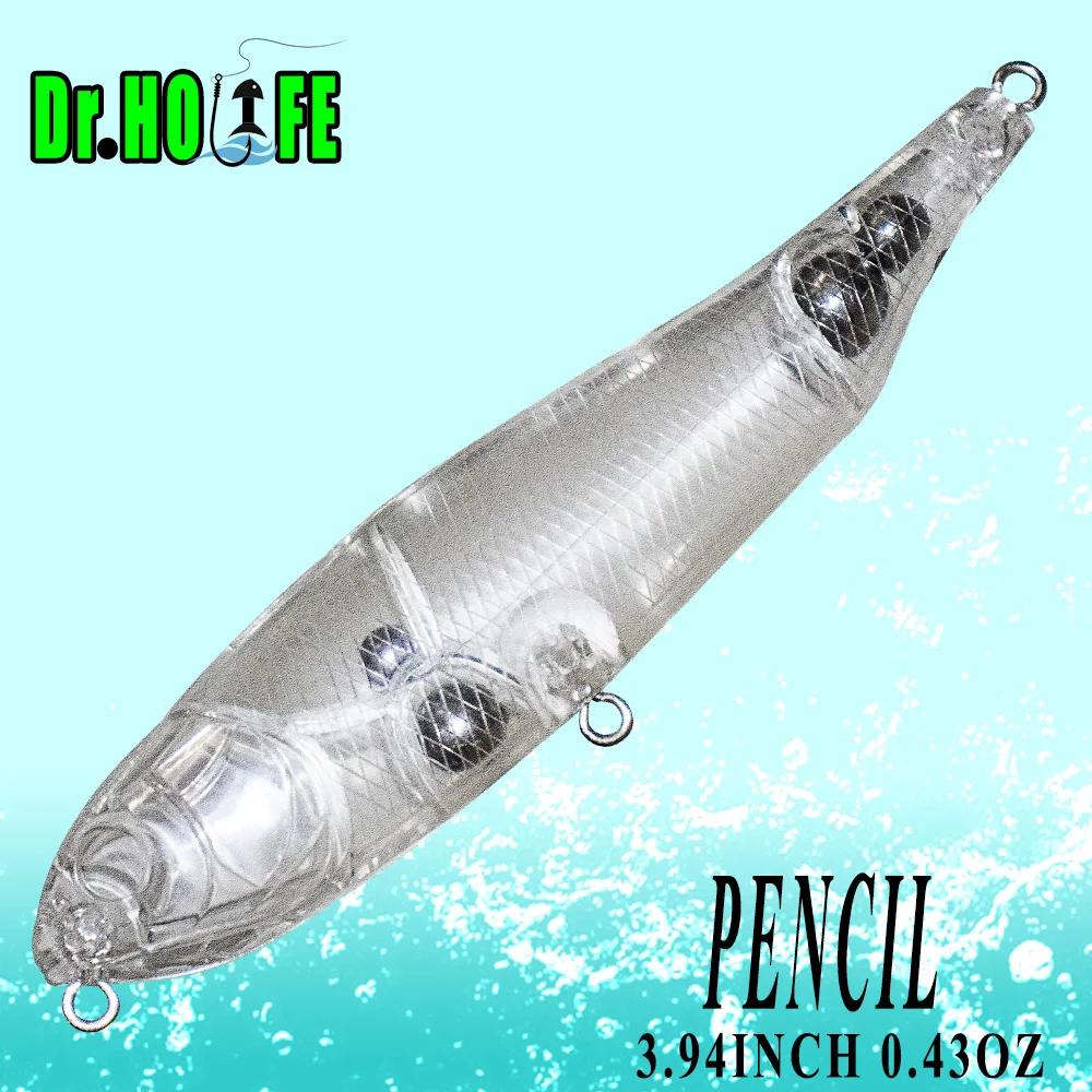 

Dr.Holife 10PCS/LOT Unpainted Pencil Blanks Lure 10CM 12.3G Float Artificial Hard Bait Pencil Body For DIY Fishing Lures