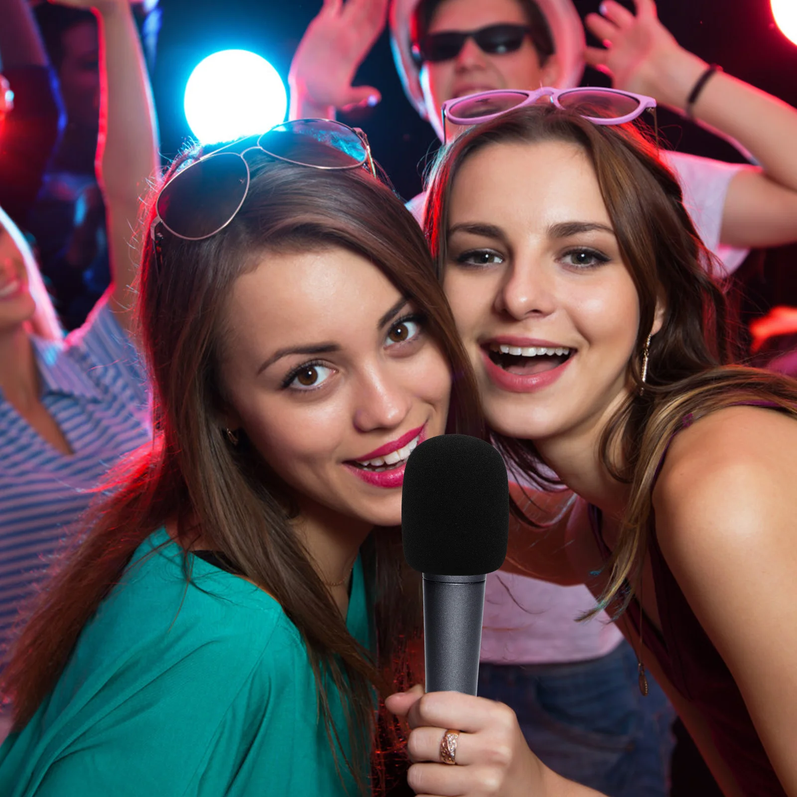 غطاء إسفنجي للميكروفون مقاوم للرياح، غطاء حماية ناعم وسميك، سهل التركيب، تصميم محمول، جودة صوت واضحة