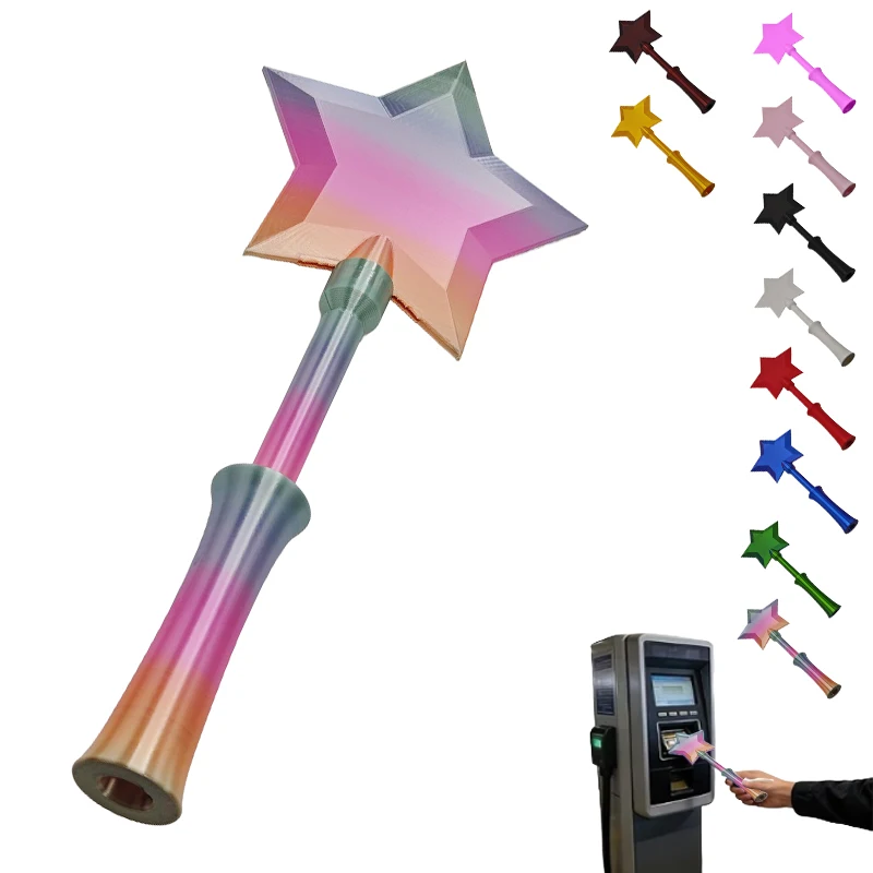 3D Printed Fashion Creative Wand Tap TO Pay Portable Cute Star Magic Wand Holder Funny Lightweight Credit Card Holder Daily Use