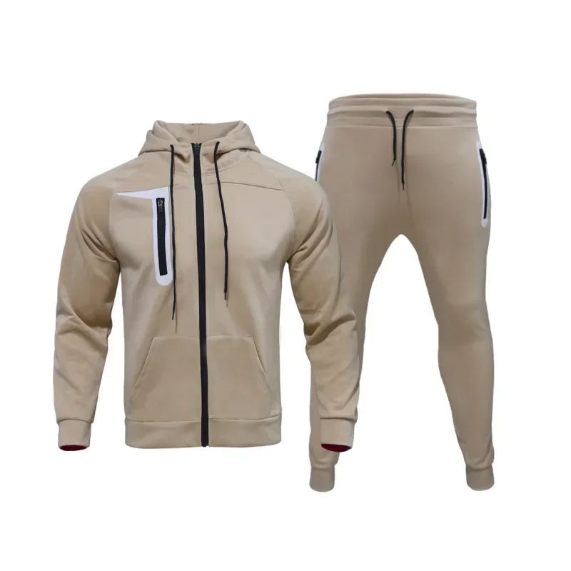 LIBIELIY European And American Sports Sets For Men, Suitable For Mountaineering, Outdoor And Leisure Sports In Autumn And Winte
