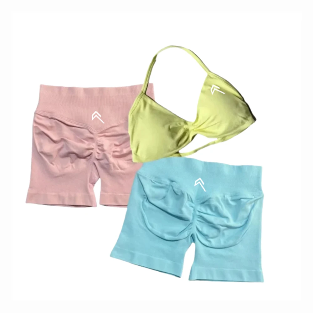 

Women's Yoga Suit Seamless Impact Sports Shorts Women's High-stretch New High-waist Hip-lifting Slim Fitness Clothes