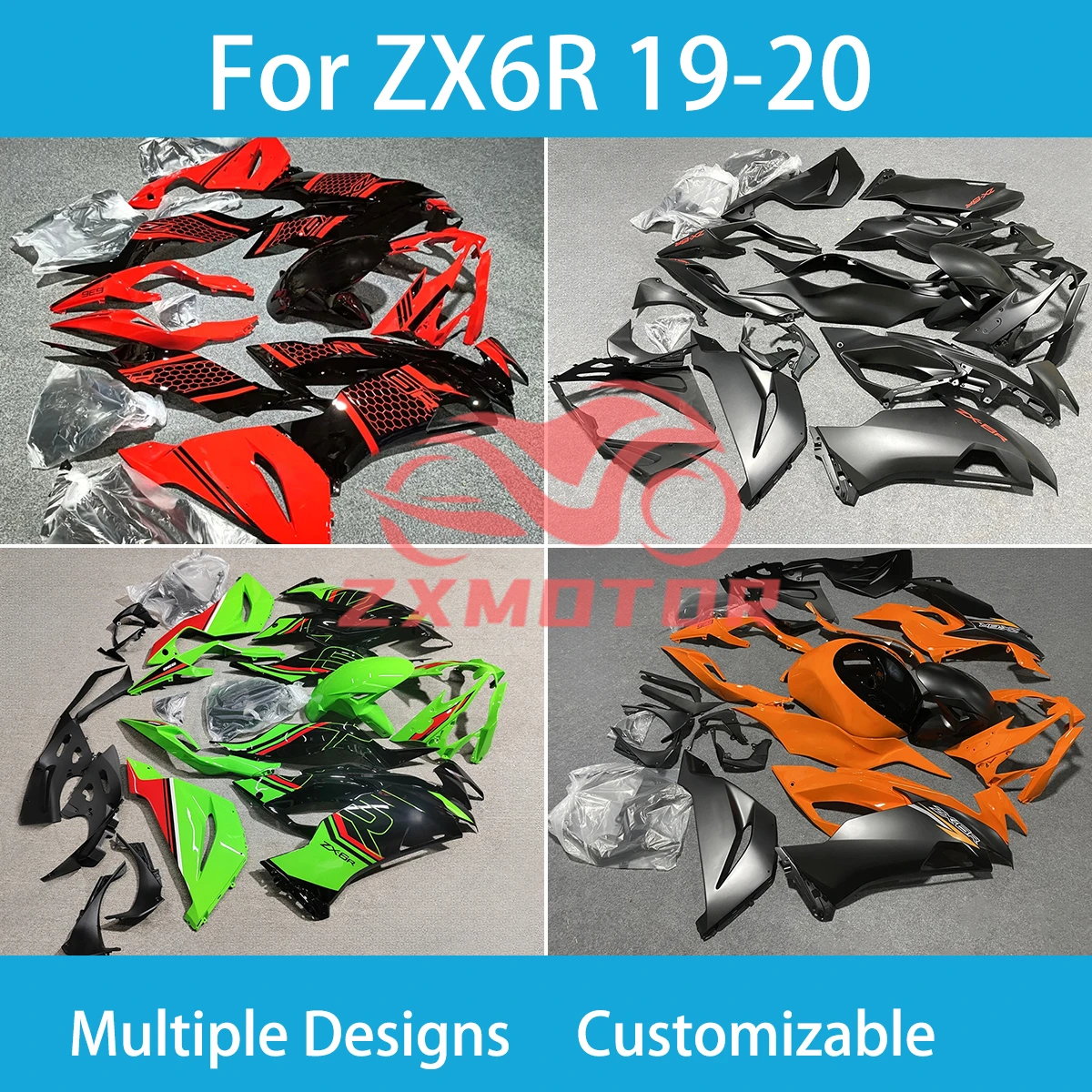 

ZX6R 19 20 Aftermarket Fairing Kit for KAWASAKI 636 ZX 6R 2019 2020 2021 2022 2023 Motorcycle Modification Fairings Panel Set