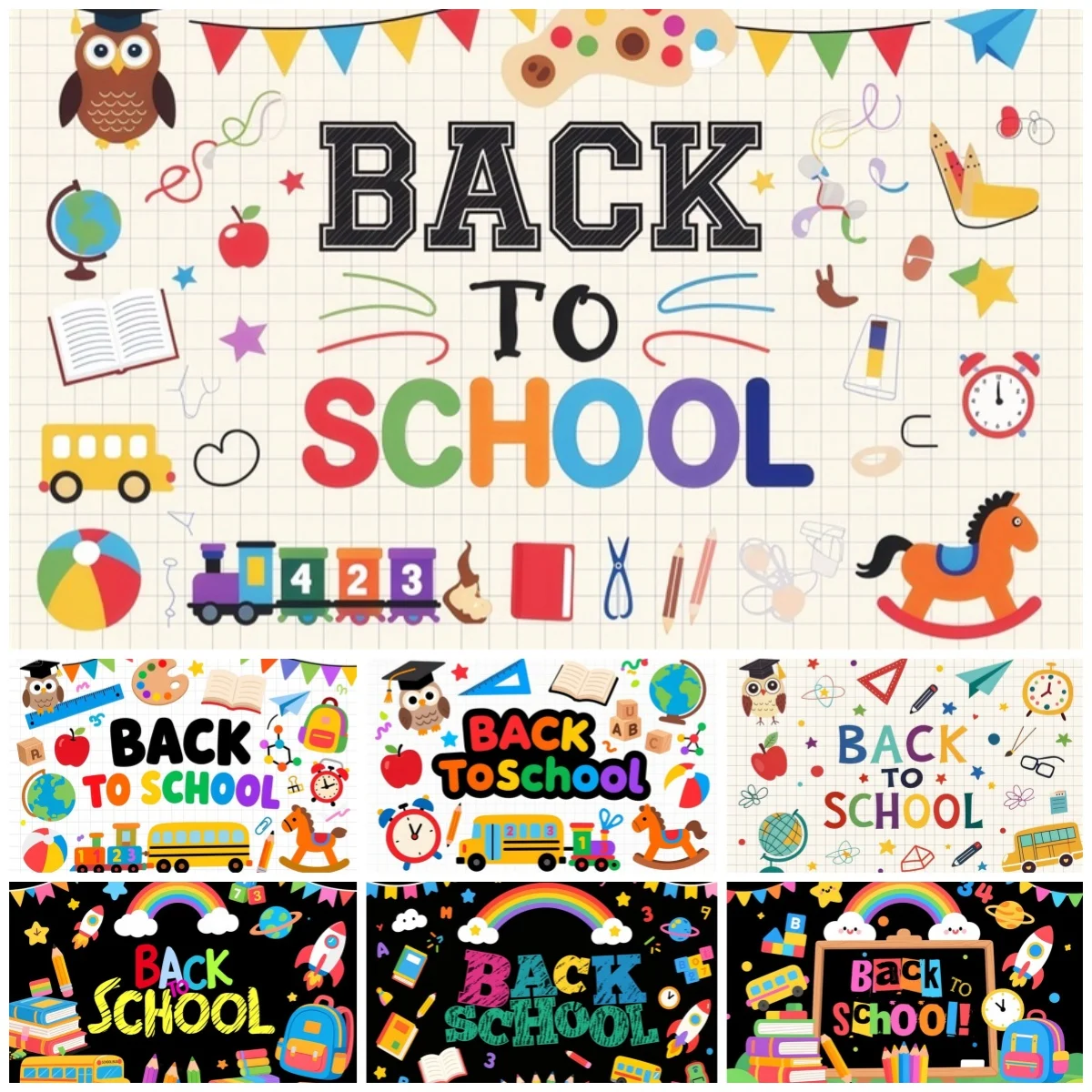 Kids Education Banner - Fundo Fotográfico Volta às Aulas Tema