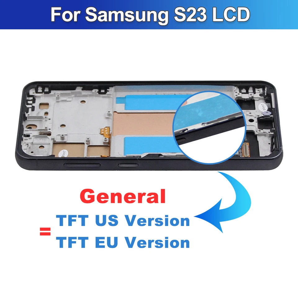 S23 TFT Screen Assembly for Samsung Galaxy S23 S911B S911B/DS Lcd