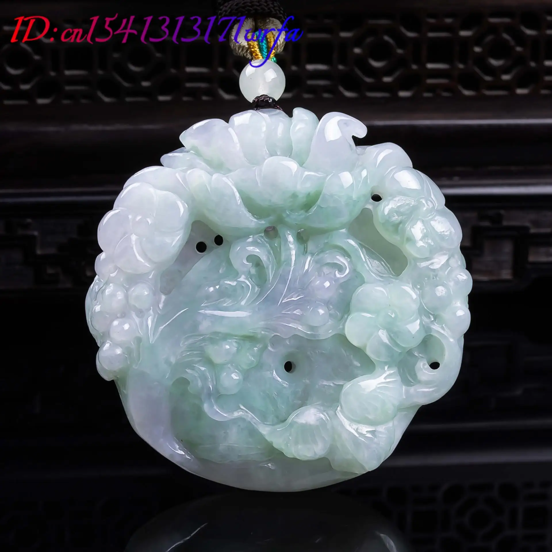 

Натуральный бирманский жадеитовый кулон-лотос, ожерелье, ювелирное украшение, талисман, винтажный аксессуар из натурального нефрита, подарки для женщин