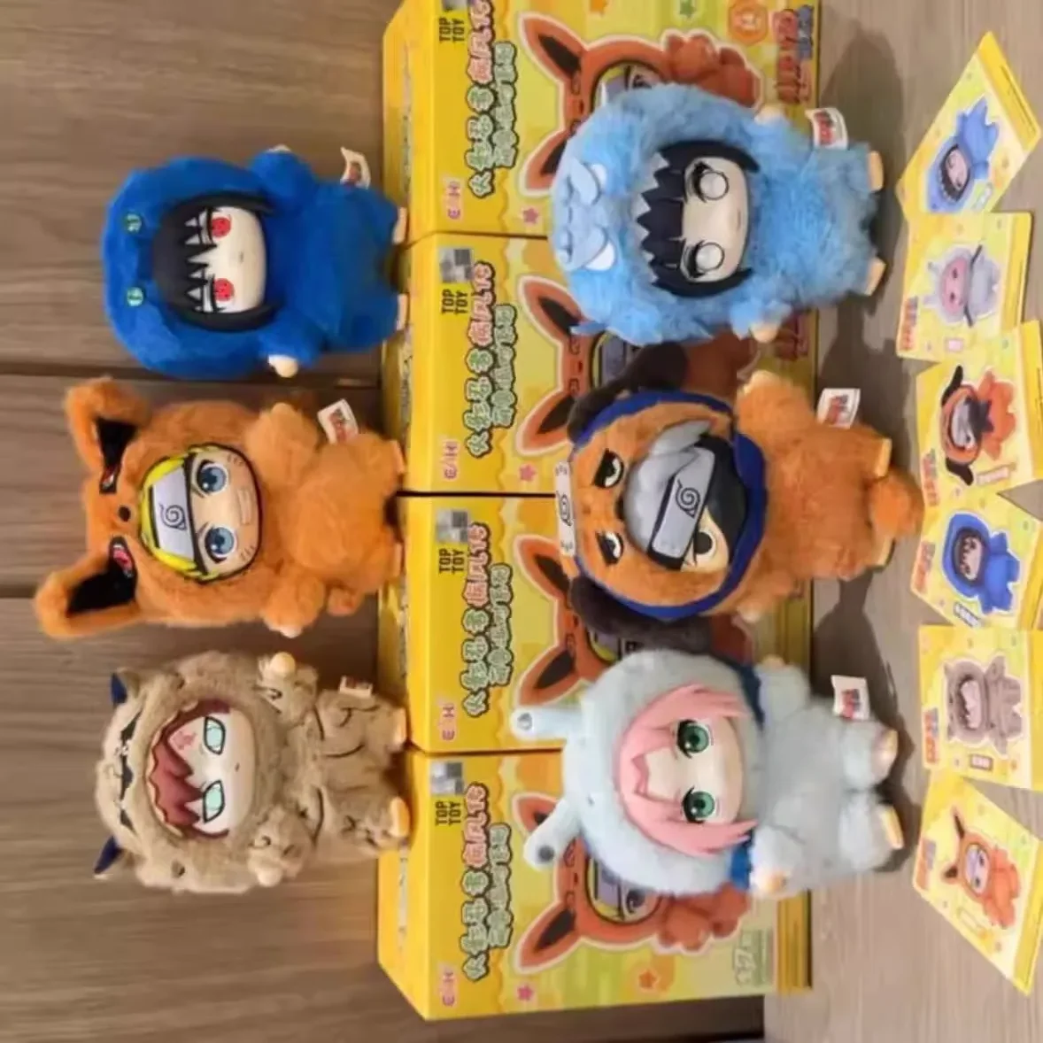 

26ANDAI Новый EAKI Naruto Shippuden Party Series Виниловая фигурка с плюшевой текстурой слепая коробка Chibi Kakashi Sasuke Коллекционные подарки