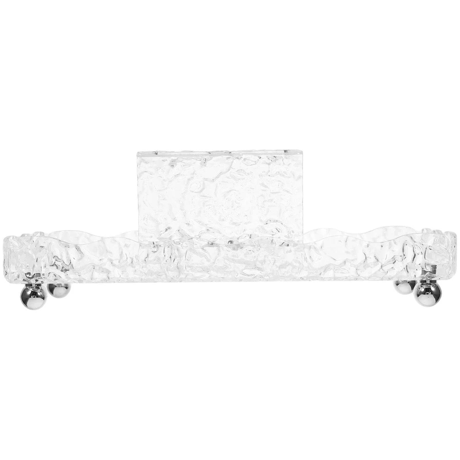 

Clear Acrylic Toothbrush Toothpaste Holder for Bathroom Vanity Countertop Storage Tray with Shaver and Cleansing Instrument